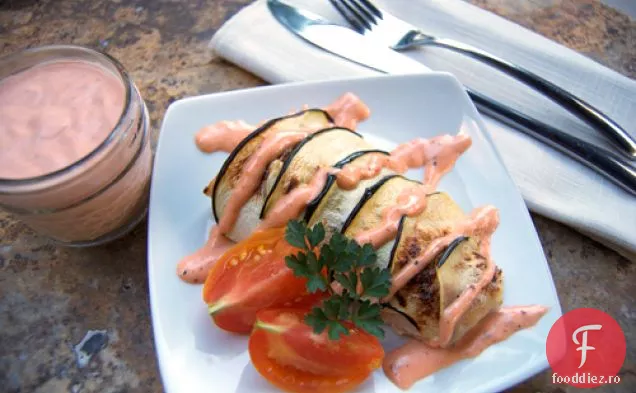 Zucchini Mahi Mahi Învelit Cu Aioli De Roșii