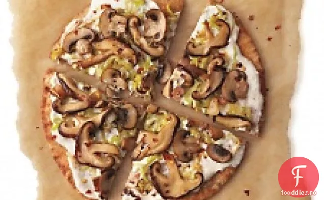 Pizza cu ciuperci-praz