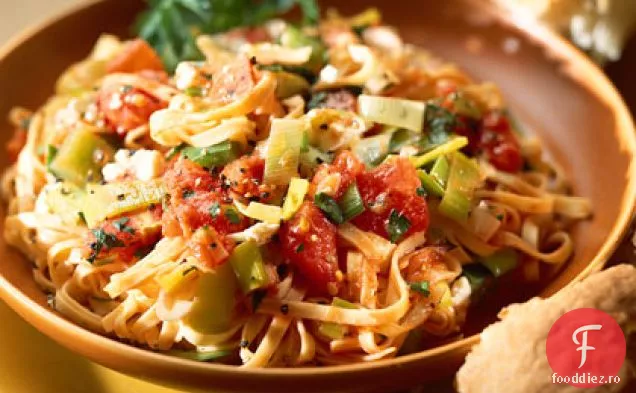 Praz și ardei cu Linguine