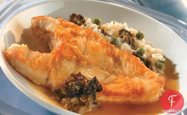 Mahi Mahi La Grătar Cu Busuioc Portocaliu Cu Rețetă De Verdeață Prăjită