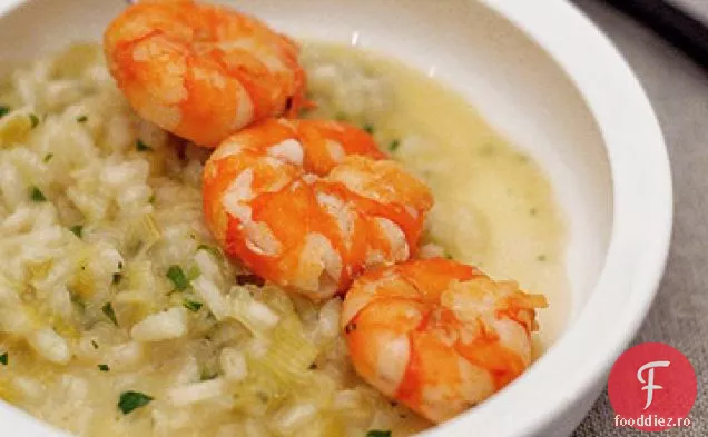 Creveți Cu Risotto De Praz Și Mozzarella