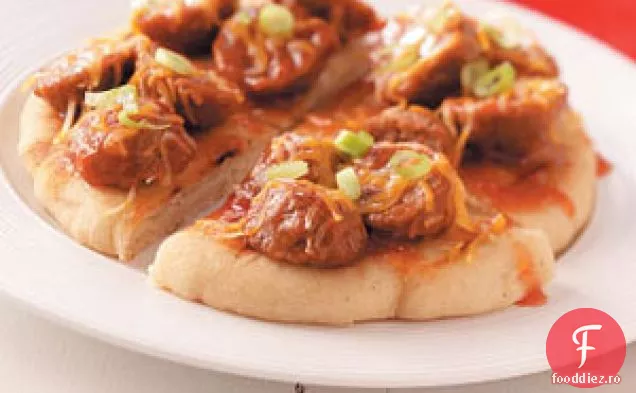 Pizza de chiftele la grătar la grătar