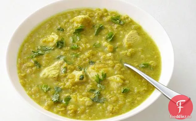Supă curry de pui și linte