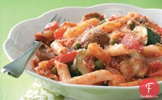 Penne cu legume prăjite