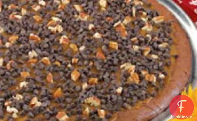 Pizza Brownie cu Caramel