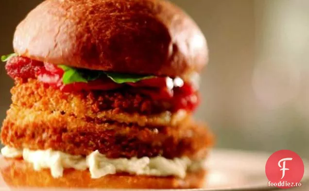 Sandwich cu vinete deconstruit cu parmezan