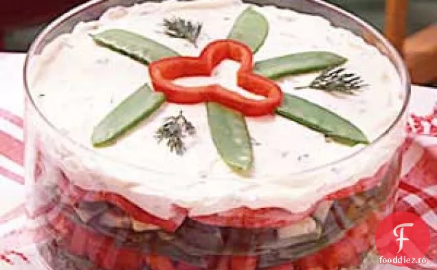 Salată de crab în straturi