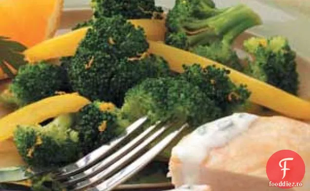 Ardei galben ghimbir și broccoli