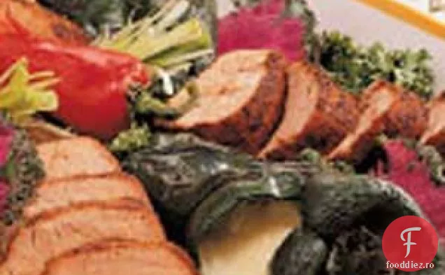 Carne de porc la gratar si ardei Poblano
