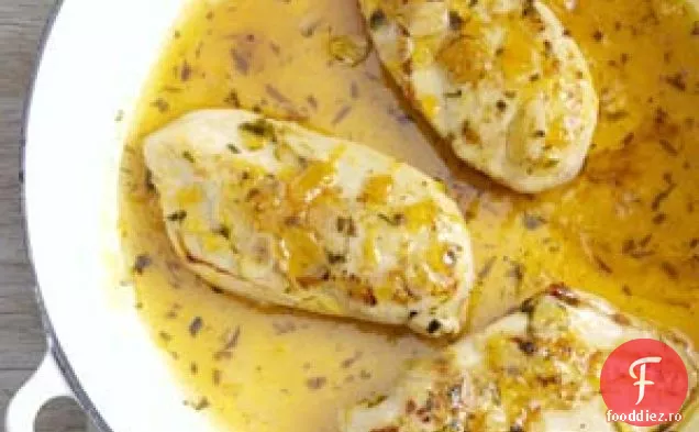 Pui cu piersici și balsamic