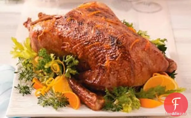 Gâscă de Crăciun cu glazură de portocale