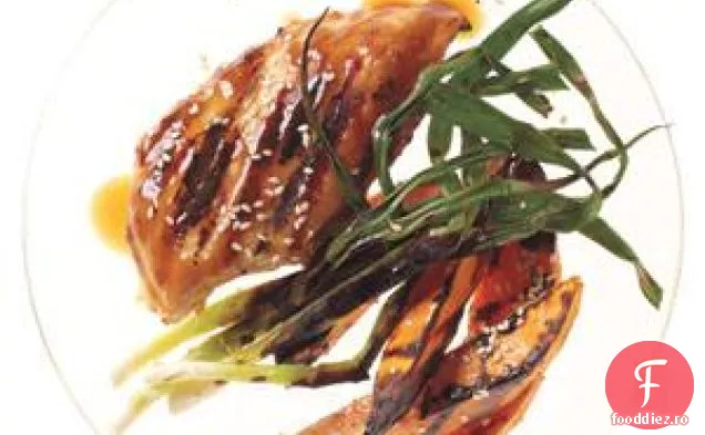 Pui Hoisin La Grătar Și Scallions Cu Cartofi Dulci