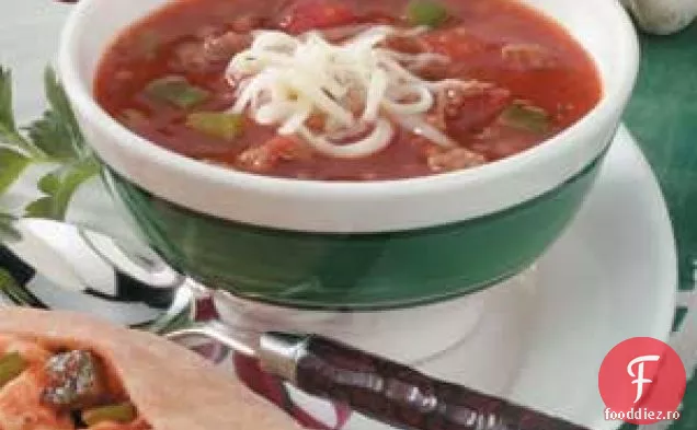 Supă de roșii cu cârnați