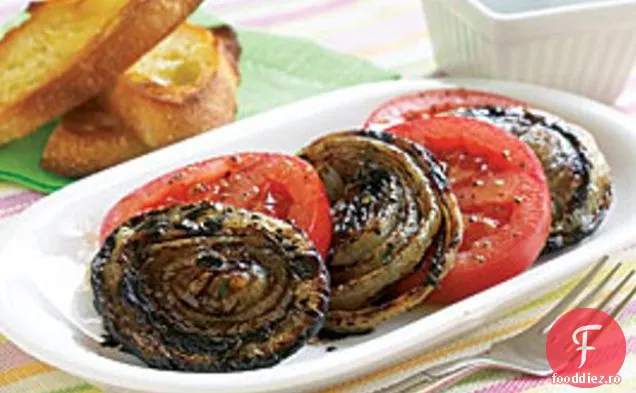 Ceapă dulce la grătar cu glazură balsamică