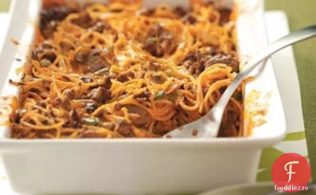 Caserolă Spaghetti Carne de Vită