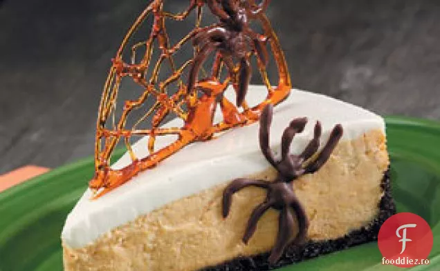 Cheesecake cu dovleac din pânză de păianjen