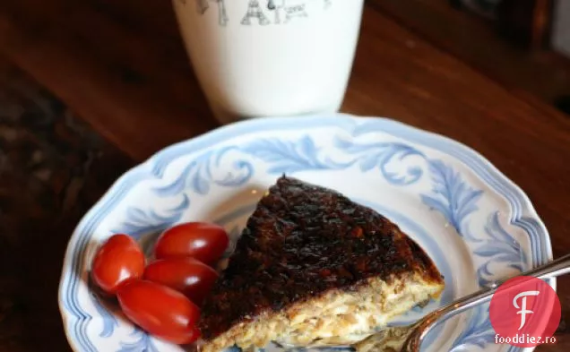 Frittata Cu Ceapă Caramelizată, Brânză De Capră Și Salvie