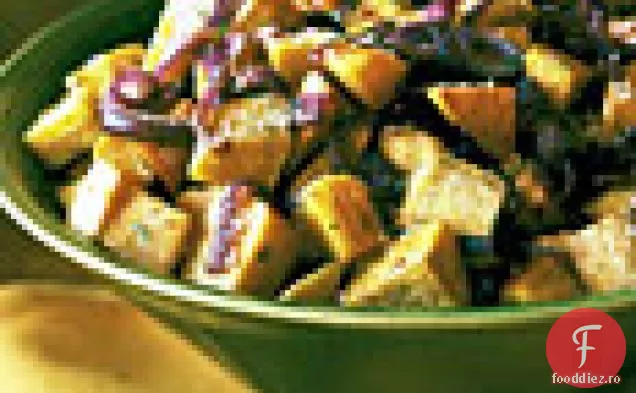 Cartofi Dulci Prăjiți Și Ceapă Cu Rozmarin Și Parmezan