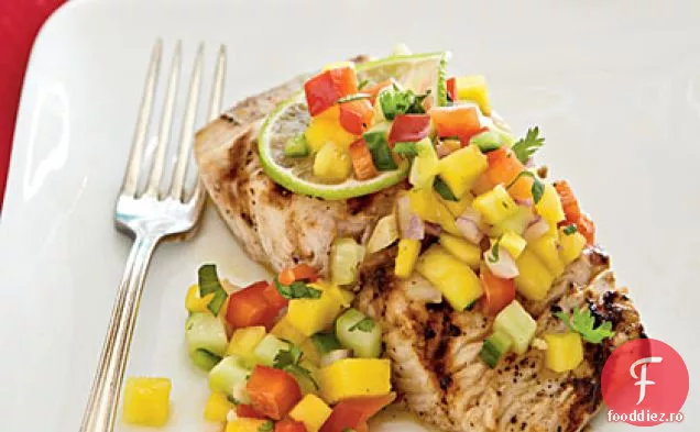 Mahimahi la grătar cu Salsa de Mango