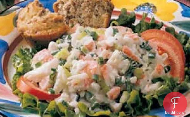Salată de crabi cu brânză de vaci