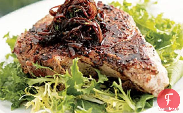 Cotlet De Porc Saut Cu Ceapa Balsamica