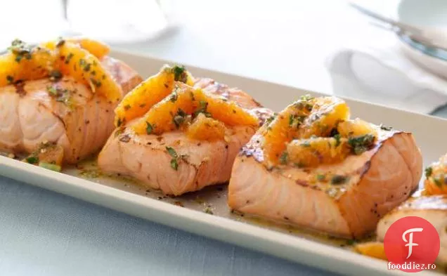 Somon la Gratar cu Salsa Verde Citrice