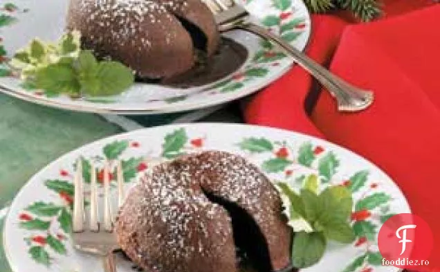 Prăjituri de ciocolată topită de transformare