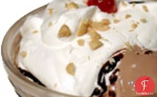 Sundaes cu fudge fierbinte