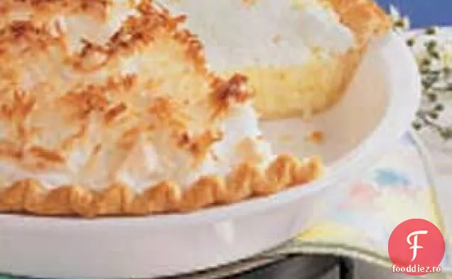 Plăcintă cu cremă de bezea cu nucă de cocos