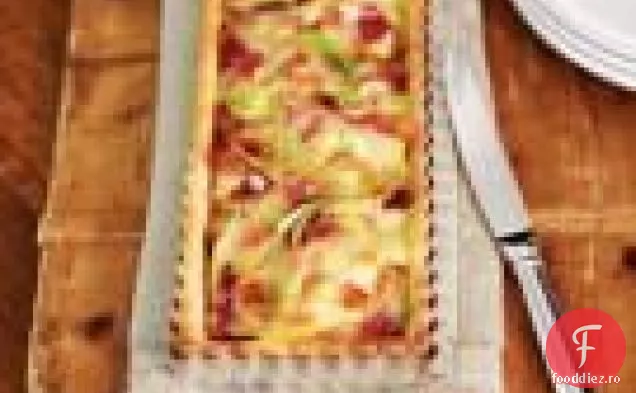 Tarta Cu Cartofi, Ceapa Verde Si Bacon