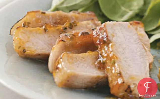 Cotlete de porc cu sos de caise