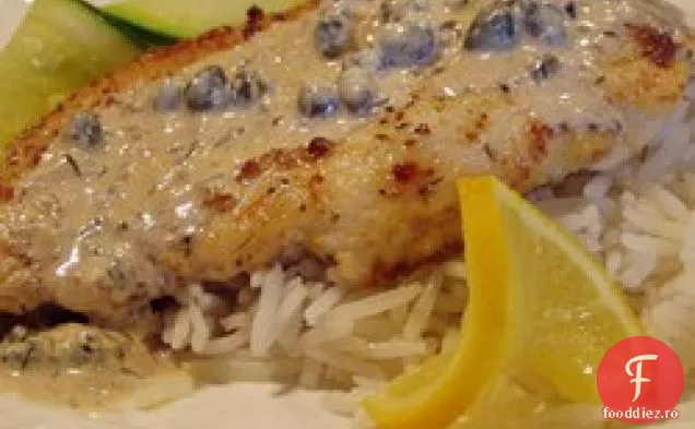 Piept de pui in sos de crema de capere