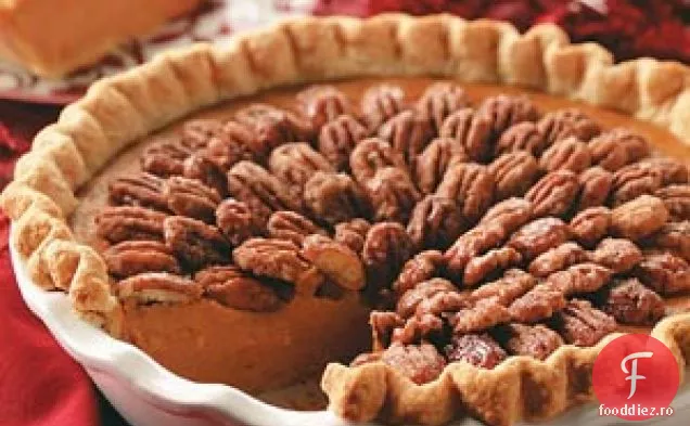 Plăcintă cu cartofi dulci și dovleac cu nuci pecan