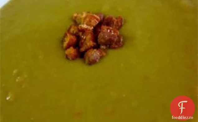 Supă de mazăre cu burtă de porc
