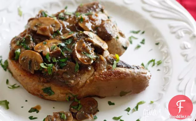 Cotlet De Porc Cu Ciuperci Și Șalotă