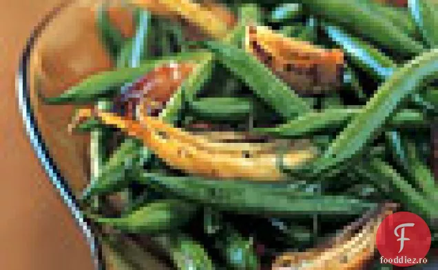 Haricots Verts, fenicul prăjit și eșalotă