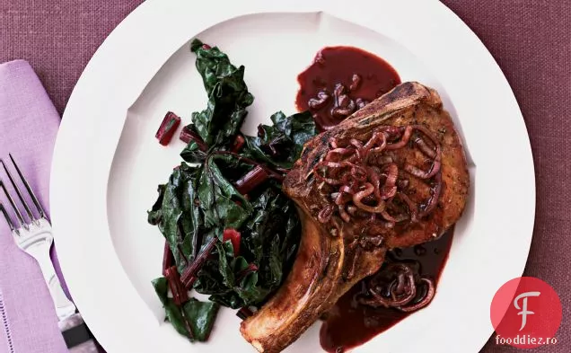 Cotlet de porc cu șalotă