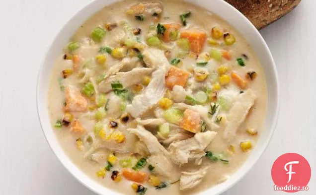 Porumb prăjit și tocăură de pui