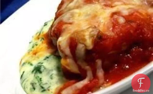 Piept de pui umplut cu ricotta si spanac