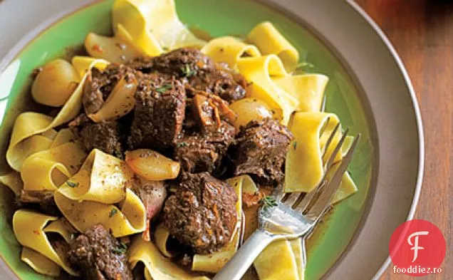 Daube de vită cu șalotă și Porcini uscați