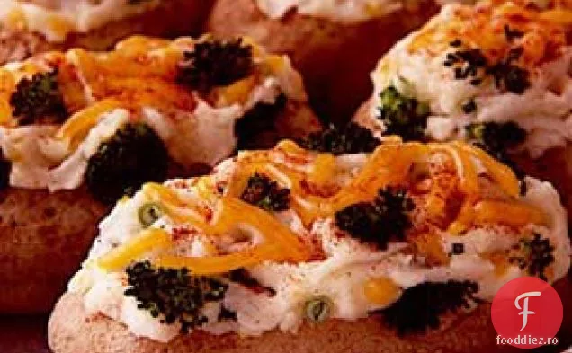 Brânză Broccoli Cartofi copți de două ori