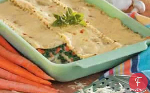 Lasagna cu legume cu spanac