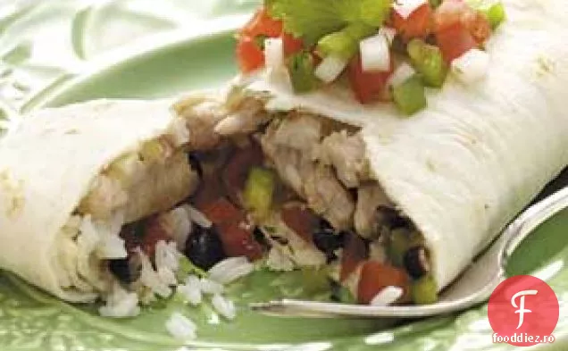 Burritos din carne de porc cu fasole neagră