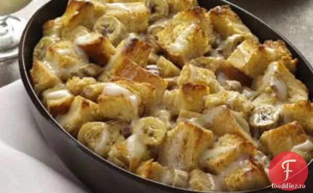 Budincă de pâine cu banane