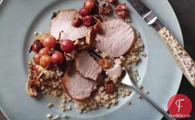Filet De Porc Prăjit Cu Struguri Și Salvie