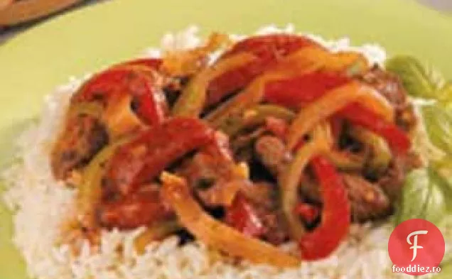 Carne de vită cu ardei dulci