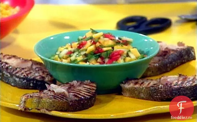 Fripturi Mahi Mahi cu Salsa de Mango și cuscus Curry