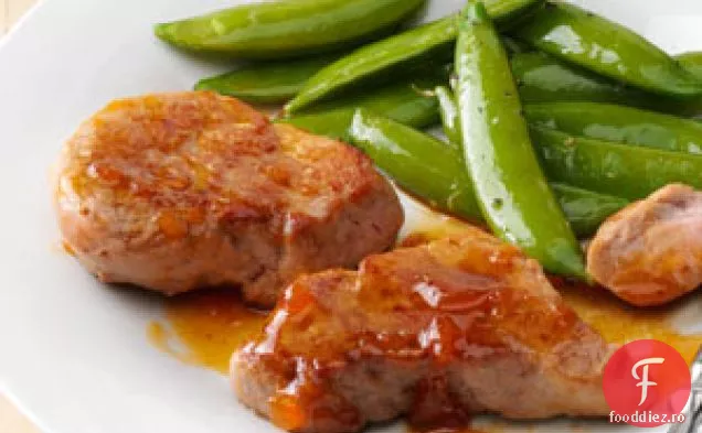 Medalioane din carne de porc caise