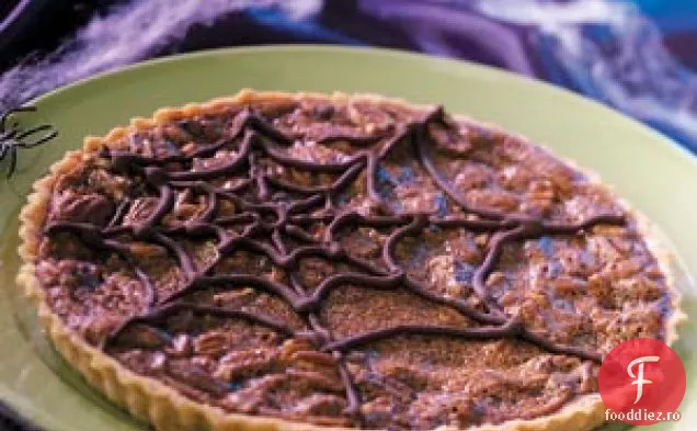 Tartă cu ciocolată și caramel în partea întunecată