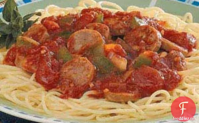 Spaghete cu cârnați italieni